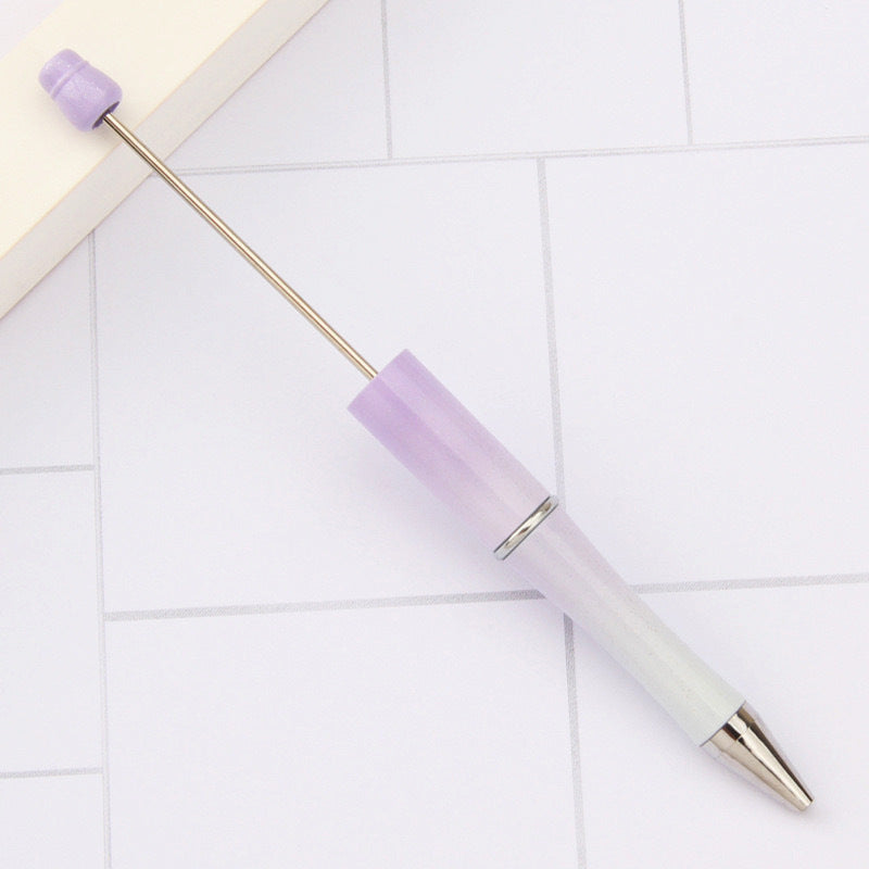 Creative handmade beaded pen DIY beaded multi-color spinning ballpoint pen hot-selling educational student stationery wholesale