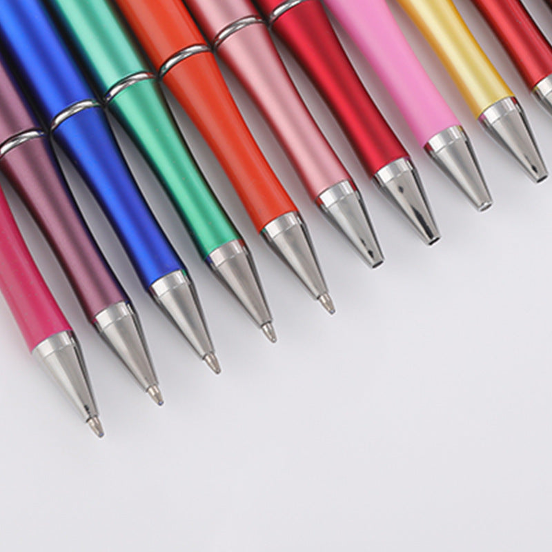 Creative handmade beaded pen DIY beaded multi-color spinning ballpoint pen hot-selling educational student stationery wholesale
