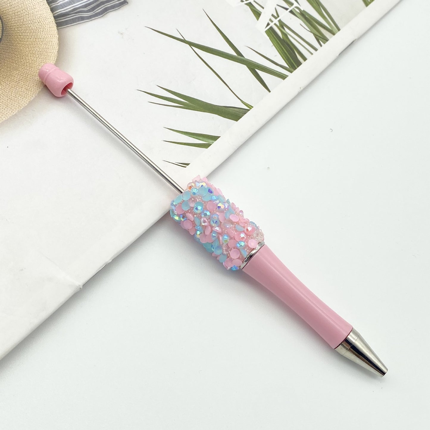 DIY Petal Sequin Bead Pen – Handmade Resin Patch Multicolor Ballpoint Pen, Stylish Signature Pen for Students (Wholesale)