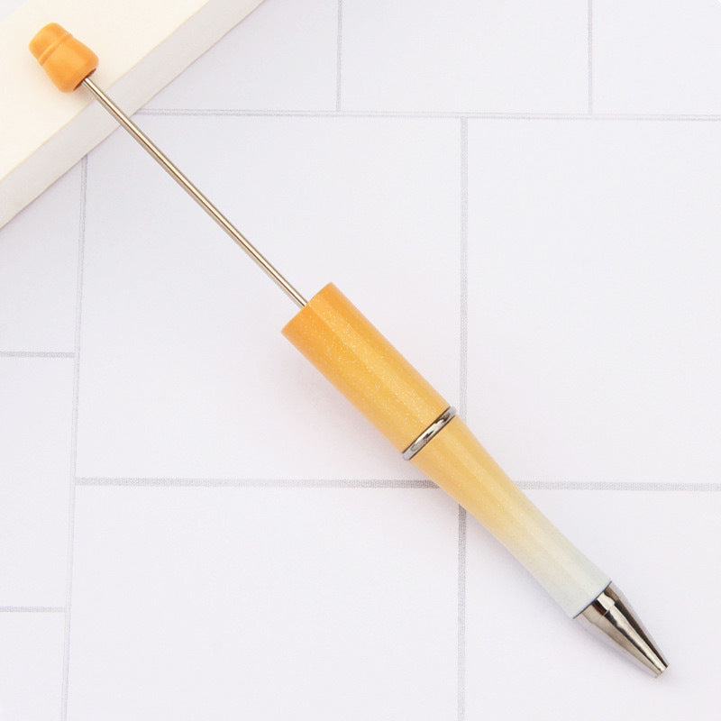 Creative handmade beaded pen DIY beaded multi-color spinning ballpoint pen hot-selling educational student stationery wholesale