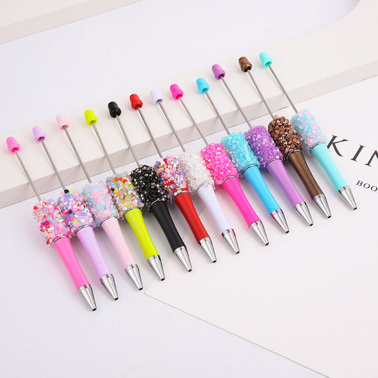 DIY Petal Sequin Bead Pen – Handmade Resin Patch Multicolor Ballpoint Pen, Stylish Signature Pen for Students (Wholesale)
