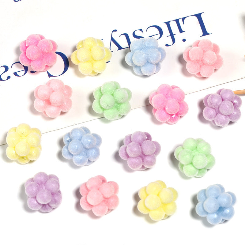 Flocking Bayberry Ball Candy Color Acrylic Bead Spacers – DIY Bead Pen, Phone Chain & Keychain Accessories
