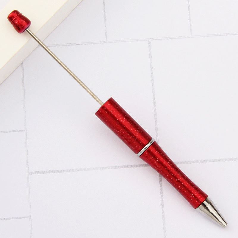 Creative handmade beaded pen DIY beaded multi-color spinning ballpoint pen hot-selling educational student stationery wholesale