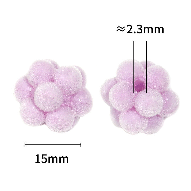 Flocking Bayberry Ball Candy Color Acrylic Bead Spacers – DIY Bead Pen, Phone Chain & Keychain Accessories