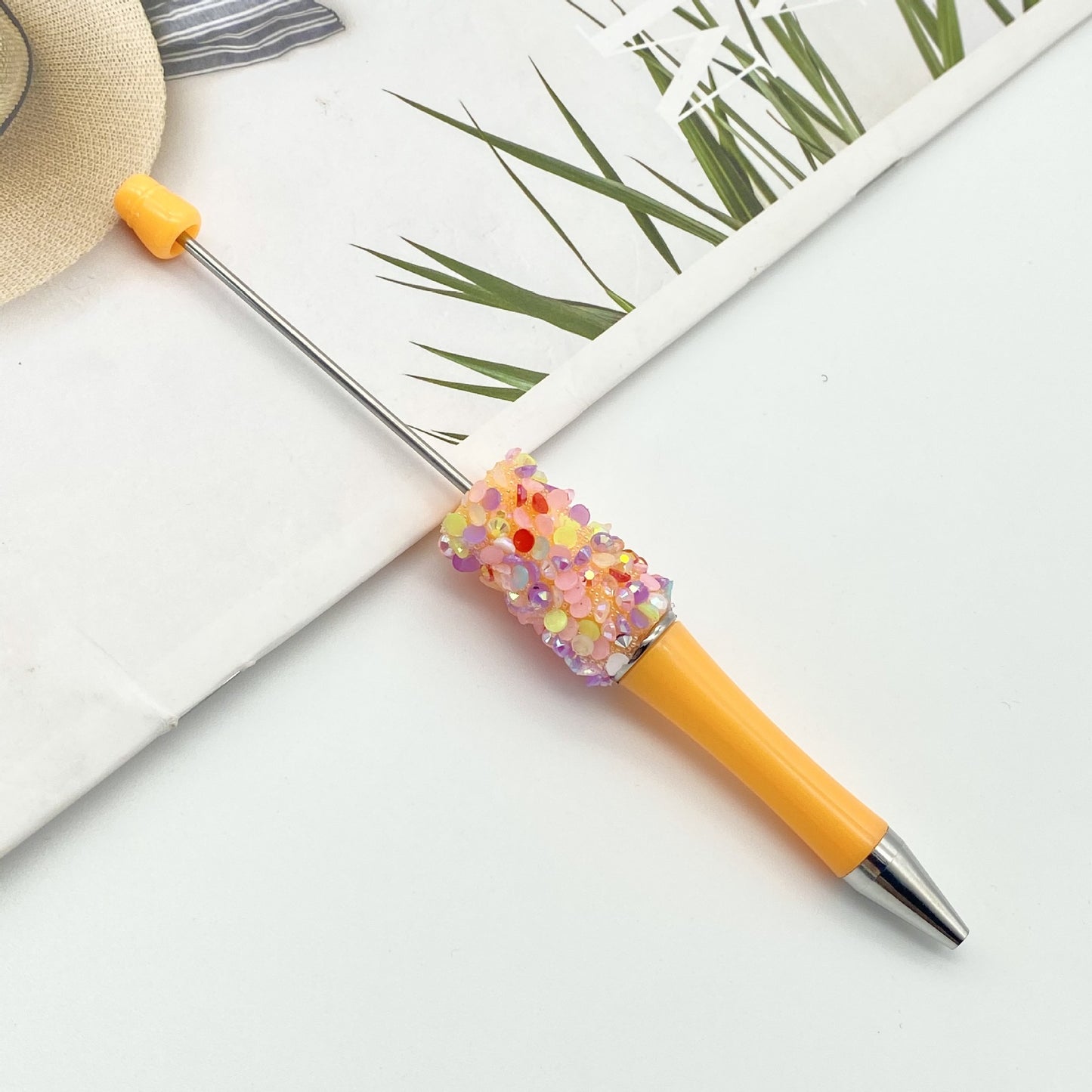 DIY Petal Sequin Bead Pen – Handmade Resin Patch Multicolor Ballpoint Pen, Stylish Signature Pen for Students (Wholesale)