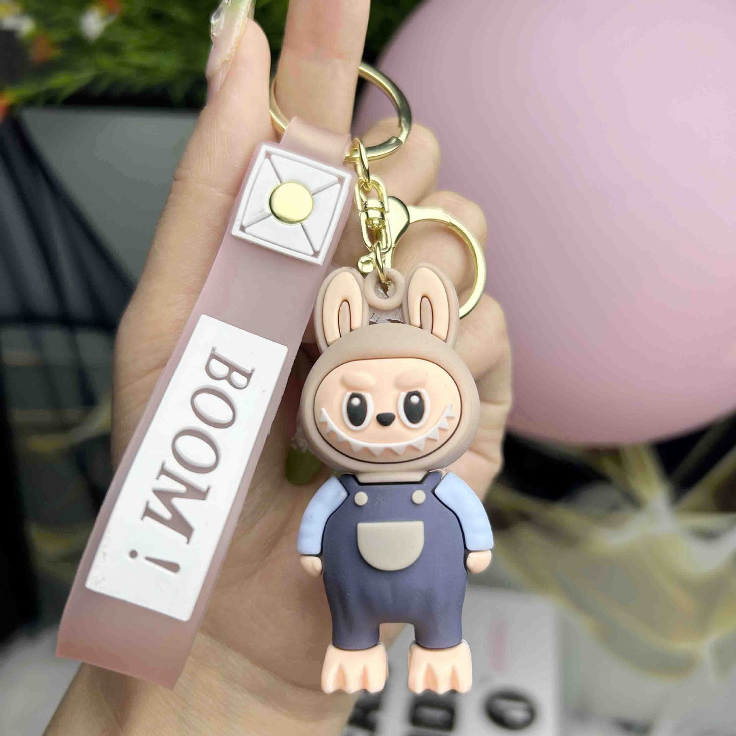 Cartoon PVC Soft Rubber Labrabbit Keychain Pendant, Blind Box Trendy Labrabbit Series, Small Gift Figurine