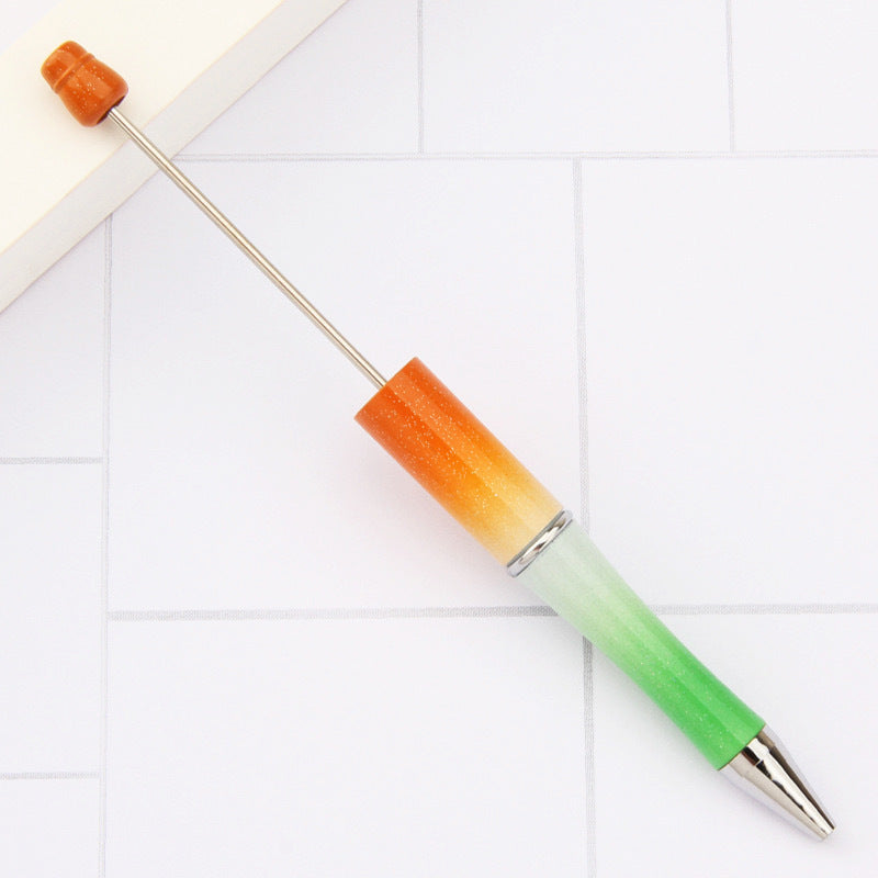 Creative handmade beaded pen DIY beaded multi-color spinning ballpoint pen hot-selling educational student stationery wholesale