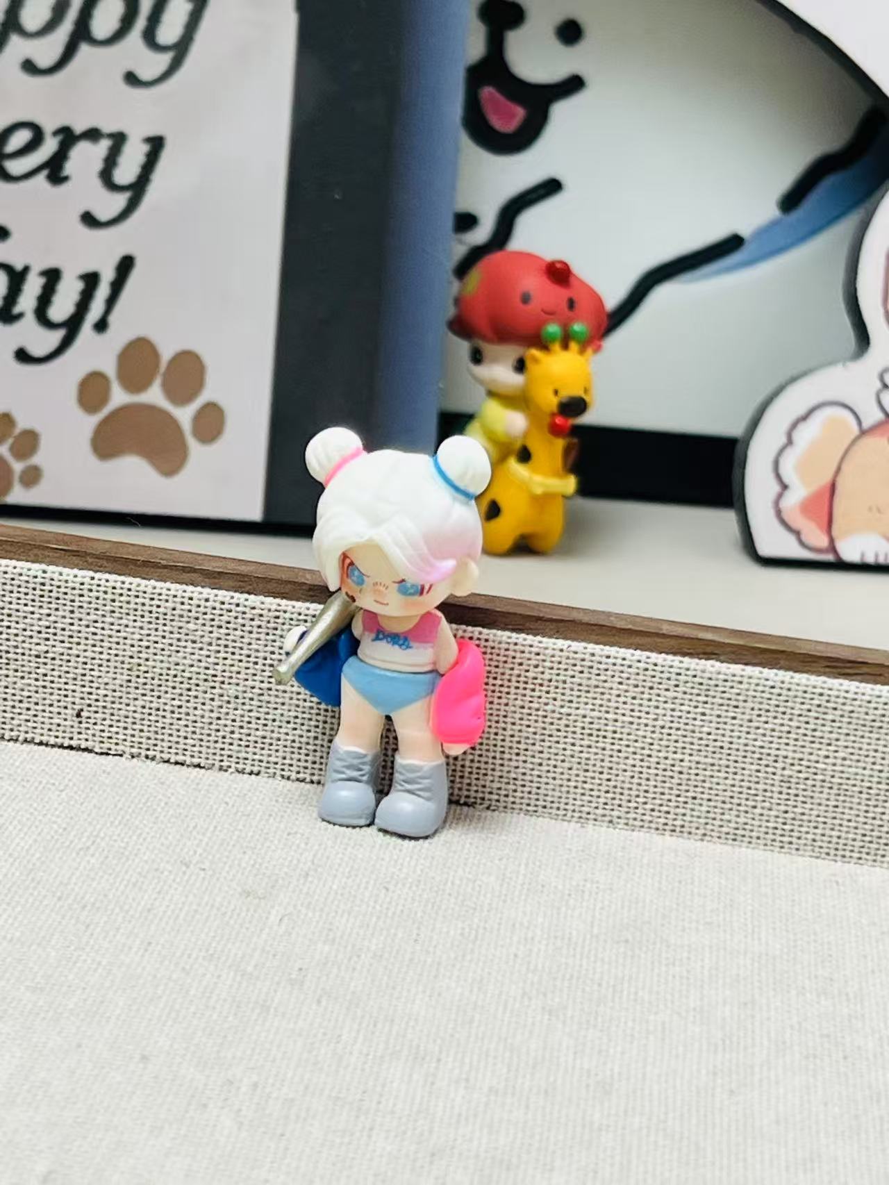 Zoraa Sister Mengli, PVC Material, Punchable for Keychain, Cute Trendy Toy