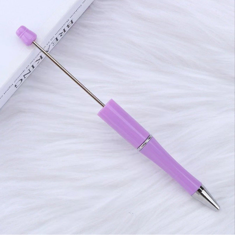 Creative handmade beaded pen DIY beaded multi-color spinning ballpoint pen hot-selling educational student stationery wholesale