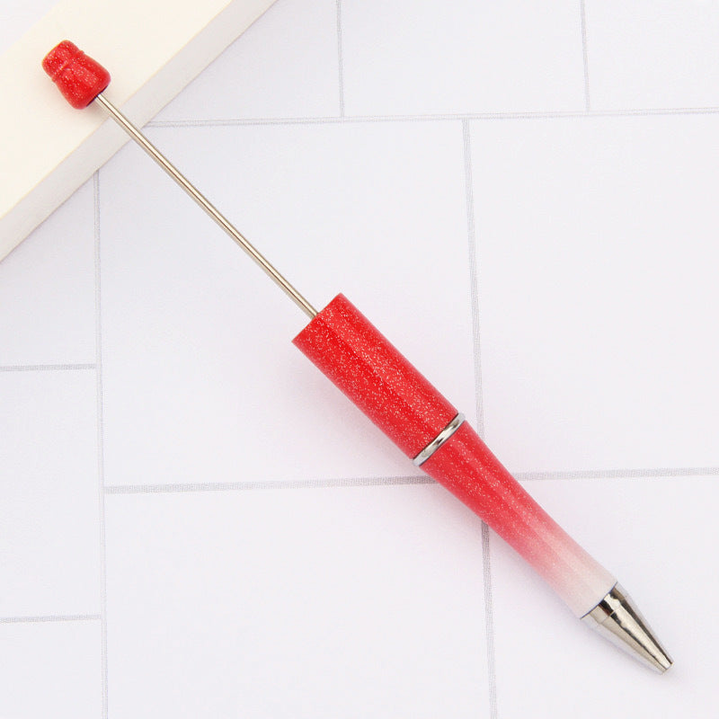 Creative handmade beaded pen DIY beaded multi-color spinning ballpoint pen hot-selling educational student stationery wholesale