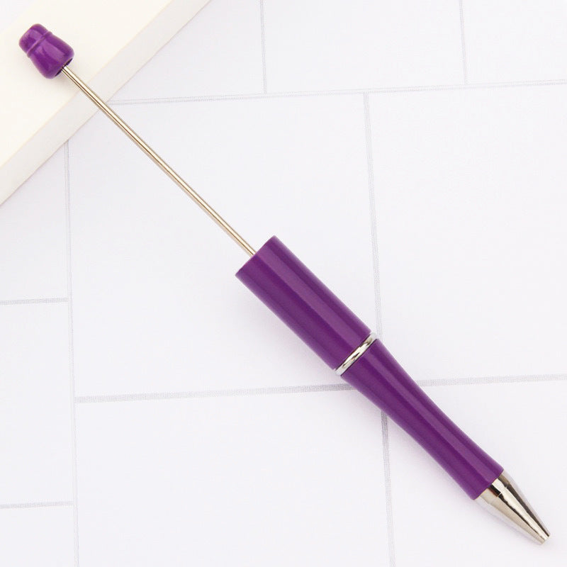 Creative handmade beaded pen DIY beaded multi-color spinning ballpoint pen hot-selling educational student stationery wholesale