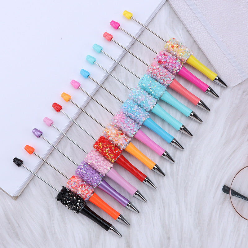 DIY Petal Sequin Bead Pen – Handmade Resin Patch Multicolor Ballpoint Pen, Stylish Signature Pen for Students (Wholesale)